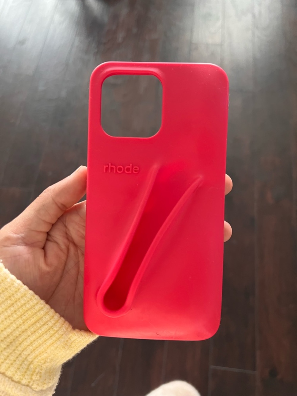 Rhode Red Silicone Phone Case with Built-in Grip- iPhone 14 PRO MAX